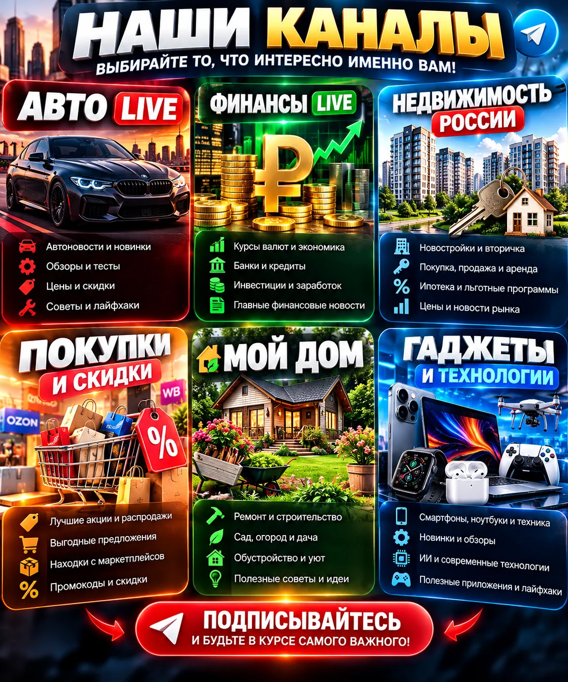 🔥 Выбирайте то, что интересно именно вам!