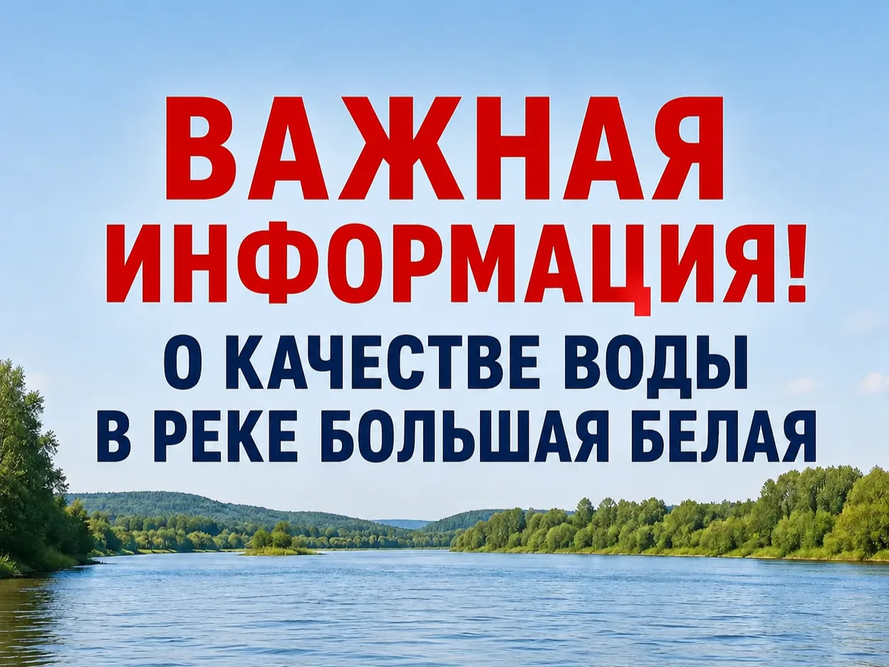 ⚠️ Внимание, важная информация о состоянии воды в реке Большая Белая!