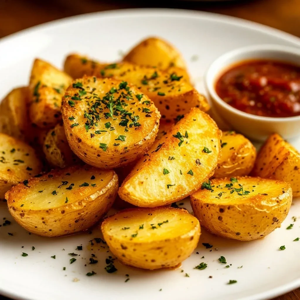 Картофель по-деревенски в аэрогриле 🍟  ⏱️ Время: 20 мин 🌡 Температура: 160°C → 180°C → 200°C 💨 Режим
