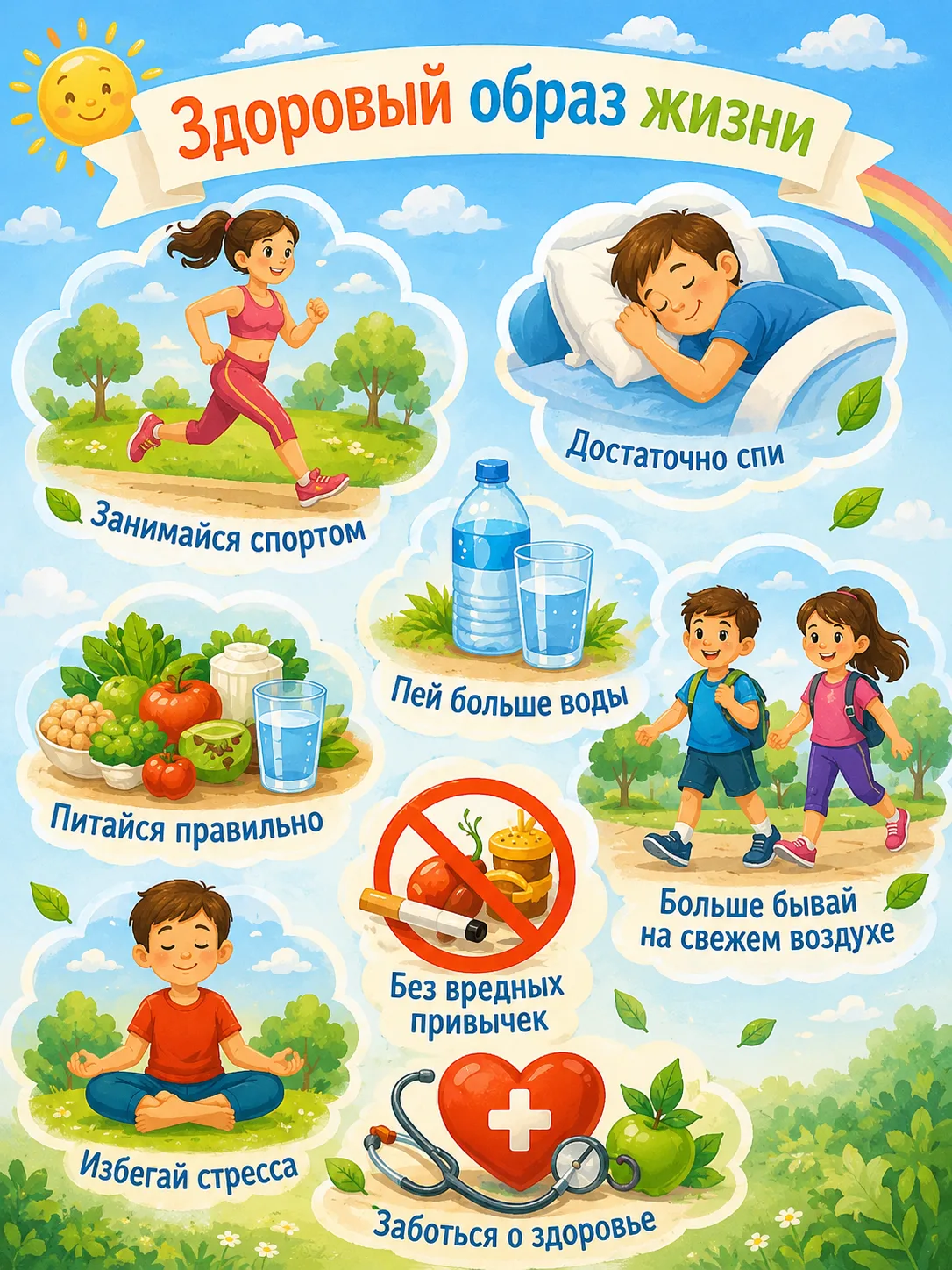 Каждое утро в нашем лагере начинается с утренней зарядки на свежем воздухе! Бодрость, хорошее настро