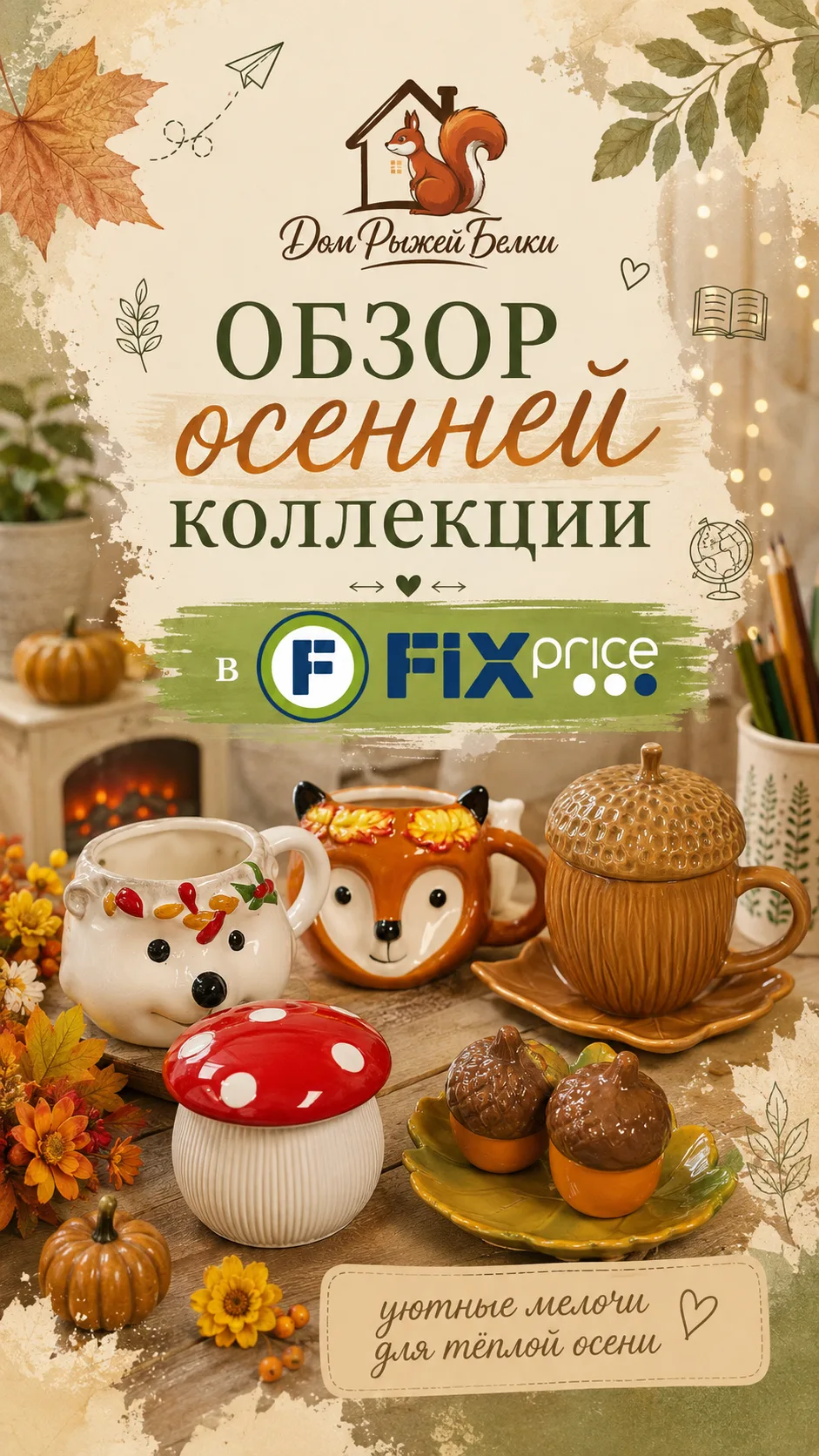 🍁🍄Обзор осенней коллекции из Фикс-Прайс.