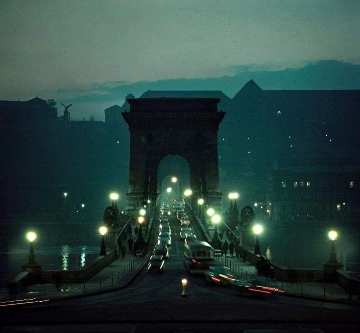 Цепной мост Сечени в Будапеште, 1964