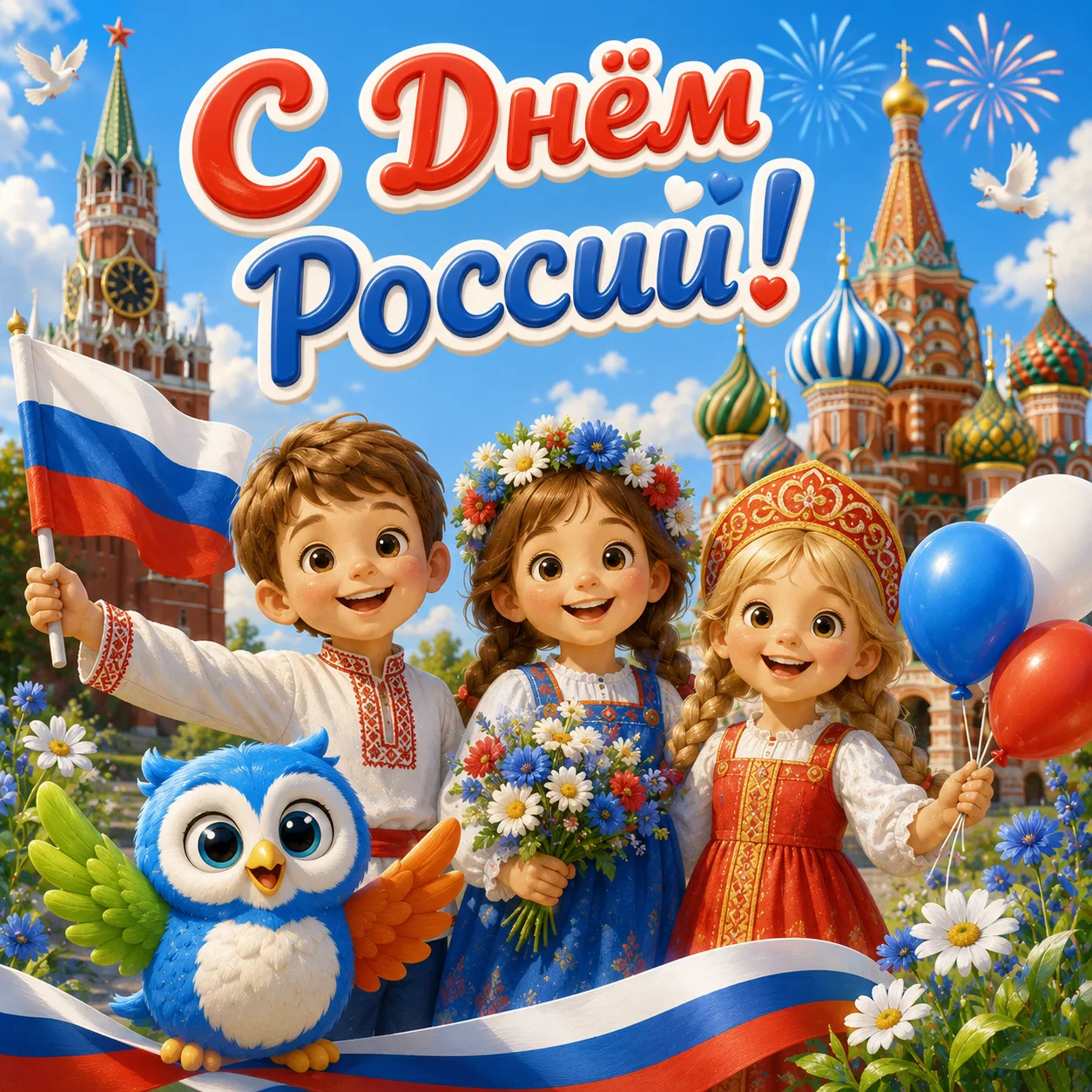 Дорогие друзья!

Команда «Совушки» поздравляет вас с Днём России! 🇷🇺

Пусть в каждом доме будет ми