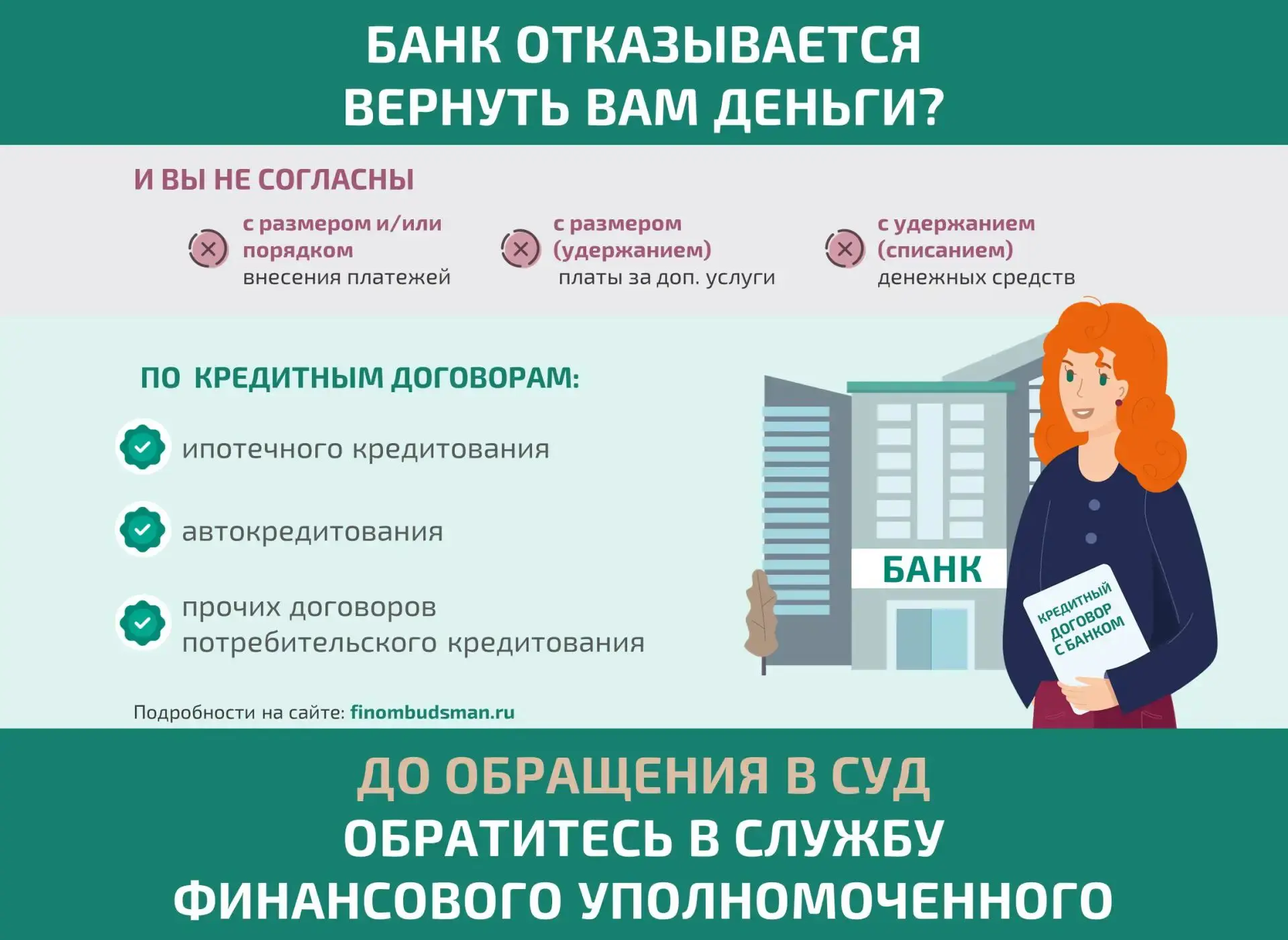 Важно знать! Если ваш спор с финансовой организацией относится к компетенции финансовог...