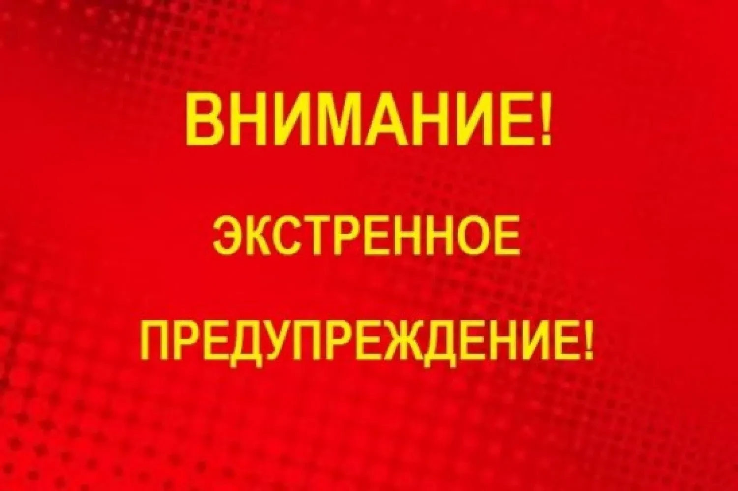 ЭКСТРЕННОЕ ПРЕДУПРЕЖДЕНИЕ