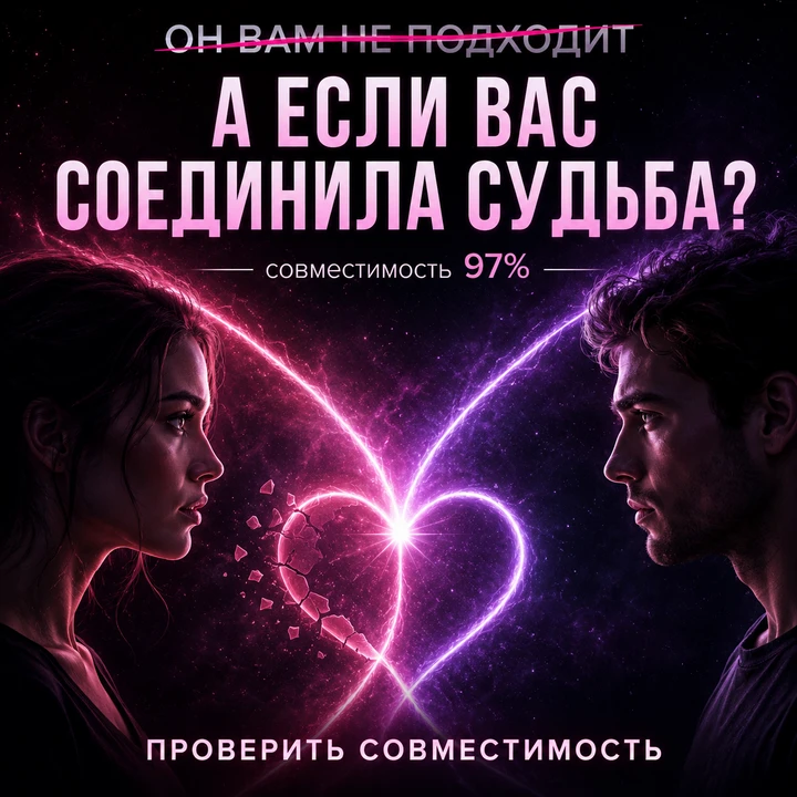 Подруги могут сказать: “Забудь, он тебе не подходит”. И, возможно, они правы.  ✦ Но вдруг встреча бы