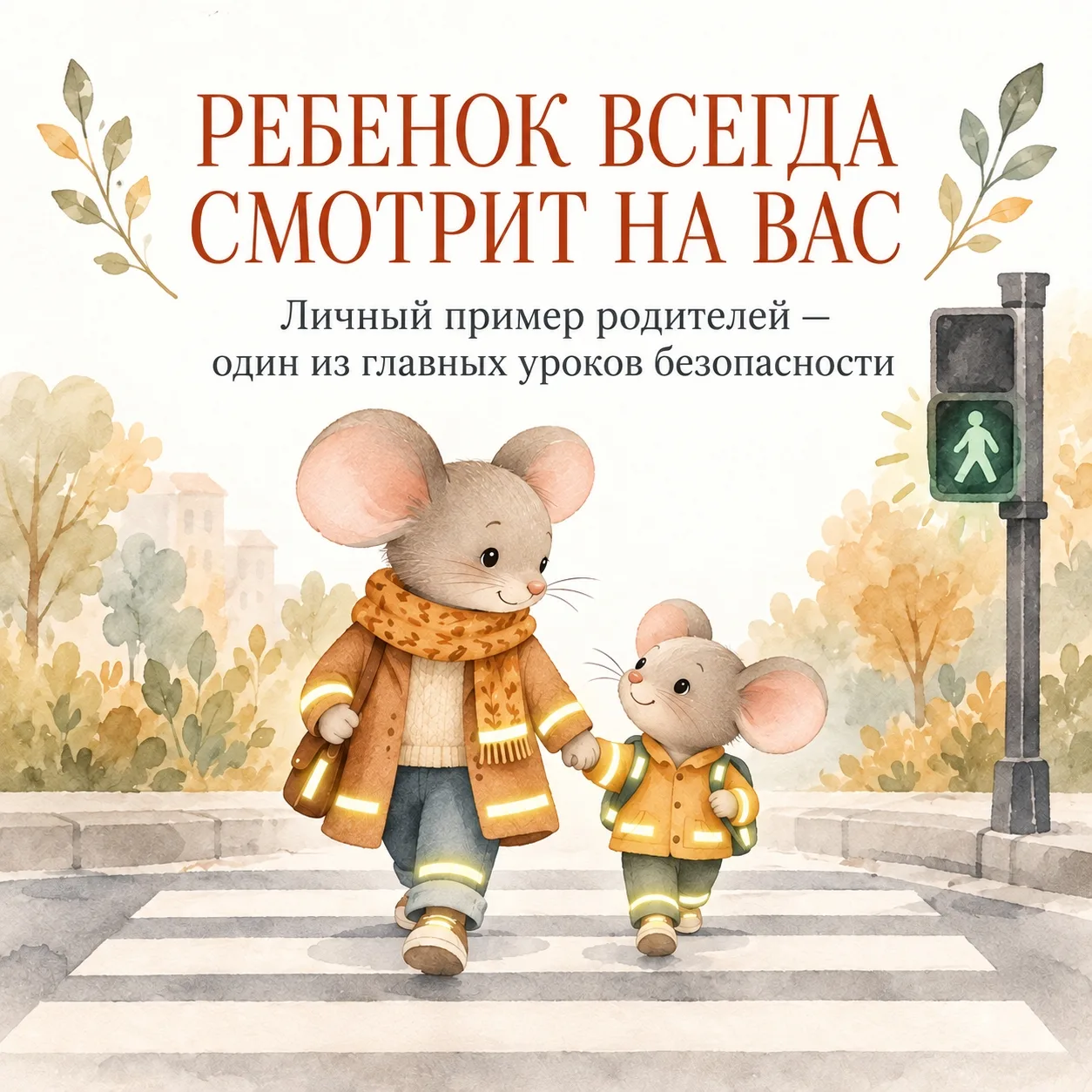 🚦 Безопасное поведение становится привычкой, когда ребенок видит его каждый день