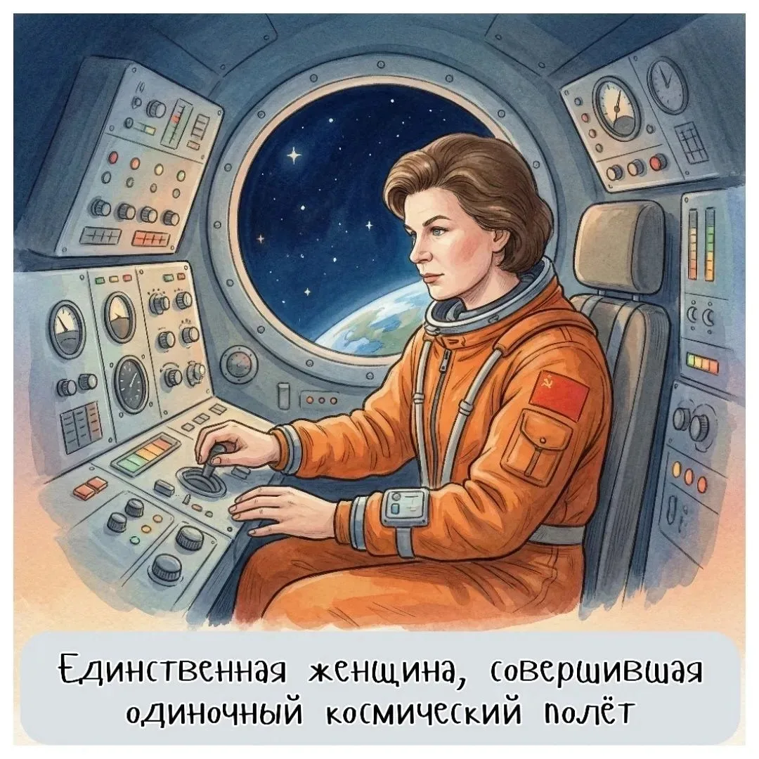 ✨✨✨16 июня - день в истории, когда женщина покорила космос.

Сегодня, 16 июня,  вспоминаем знаменате