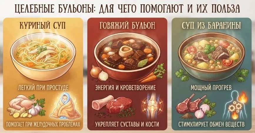 Жидкое золото: какой мясной бульон выбрать и для чего он полезен

В тарелке наваристого супа кроется