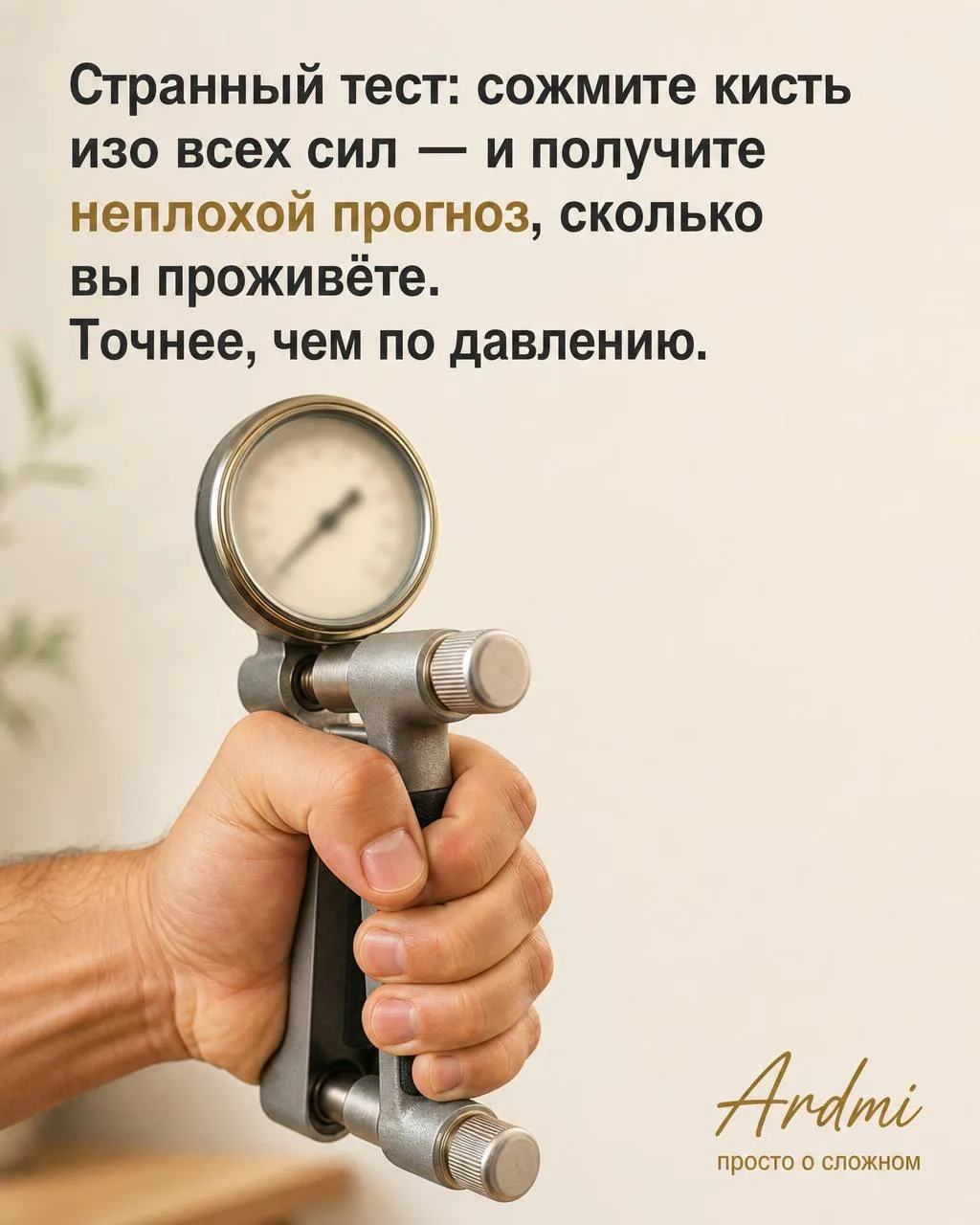 Странный тест: сожмите кисть изо всех сил ✊ — и получите неплохой прогноз, сколько вы п...