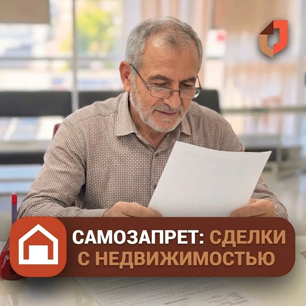 📋 В МФЦ можно подать заявление на добровольный самозапрет на сделки с недвижимостью.