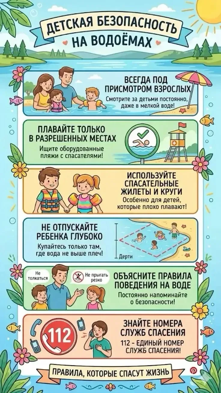 Осторожно, водоёмы!
Жаркая и дождливая погода приносит не только радость, но и беду! 
Статистика:
За