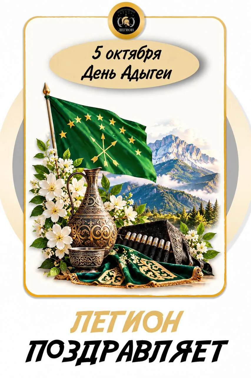 Поздравляем Днём Республики Адыгея! 💚☀️🏔️