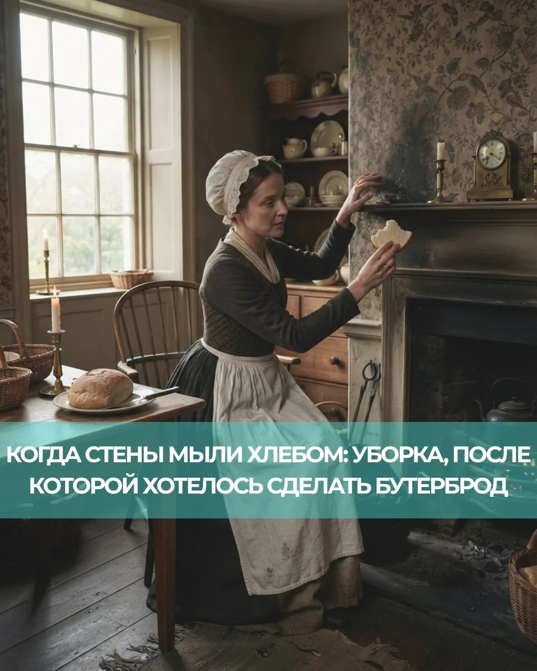 Когда-то стены чистили хлебом. Да, буквально обычным белым хлебом🤫