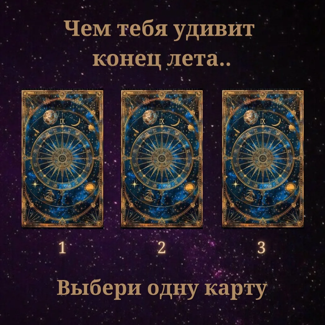 Чем тебя удивит конец лета ☀️🔮

Перед тобой 3 карты Таро. Одна из них покажет, что тебя ждёт в ближ