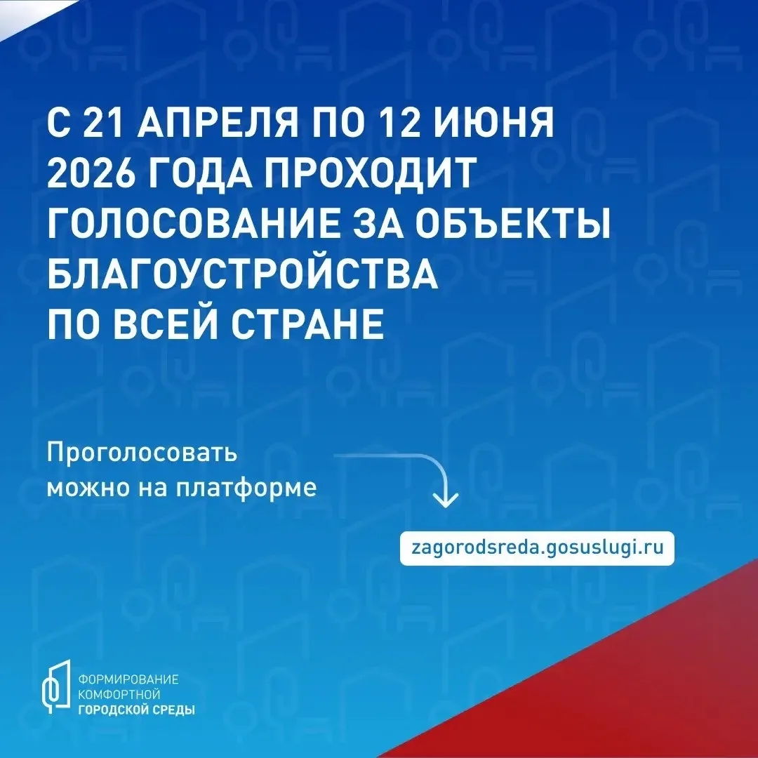 Продолжается голосование за территории для благоустройства по программе «Формирование комфортной гор