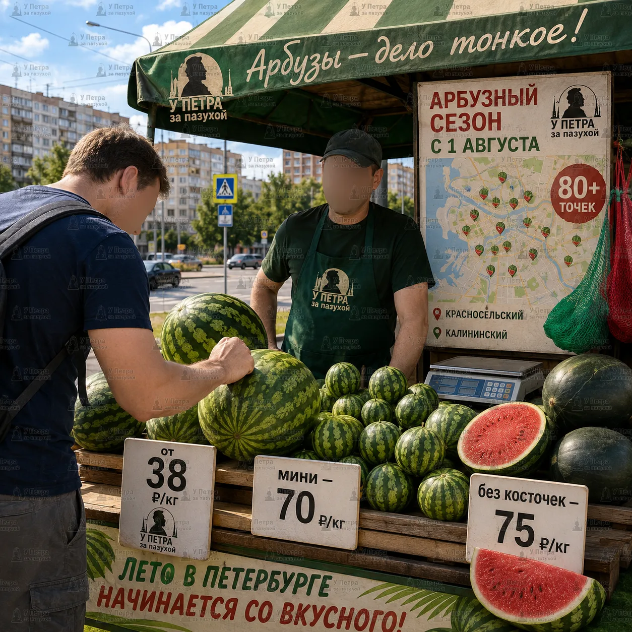 🍉 Петербург открывает арбузный сезон

С 1 августа в городе заработают более 80 точек по продаже арб