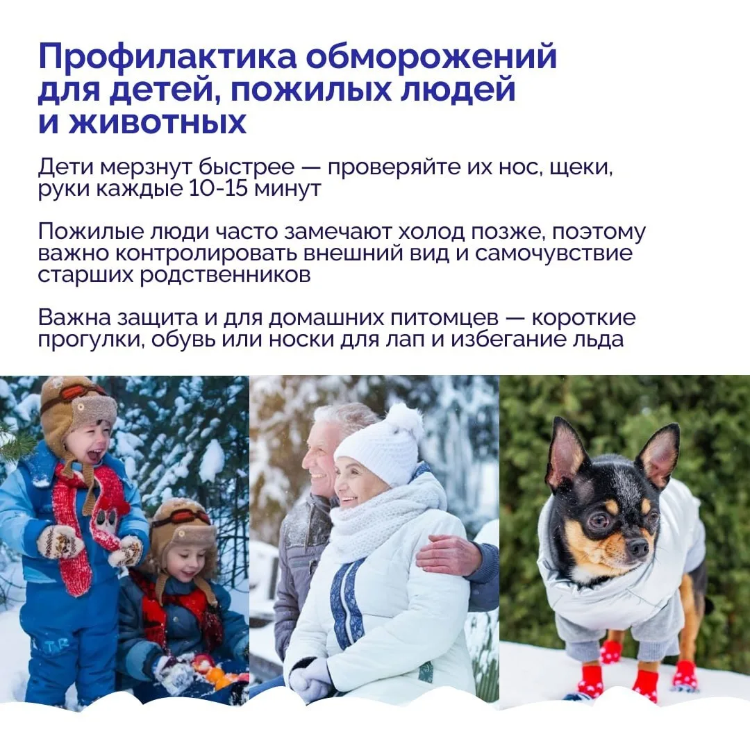 Зимой риск обморожений особенно высок — даже при небольшом минусе за окном холод, ветер и влажность 