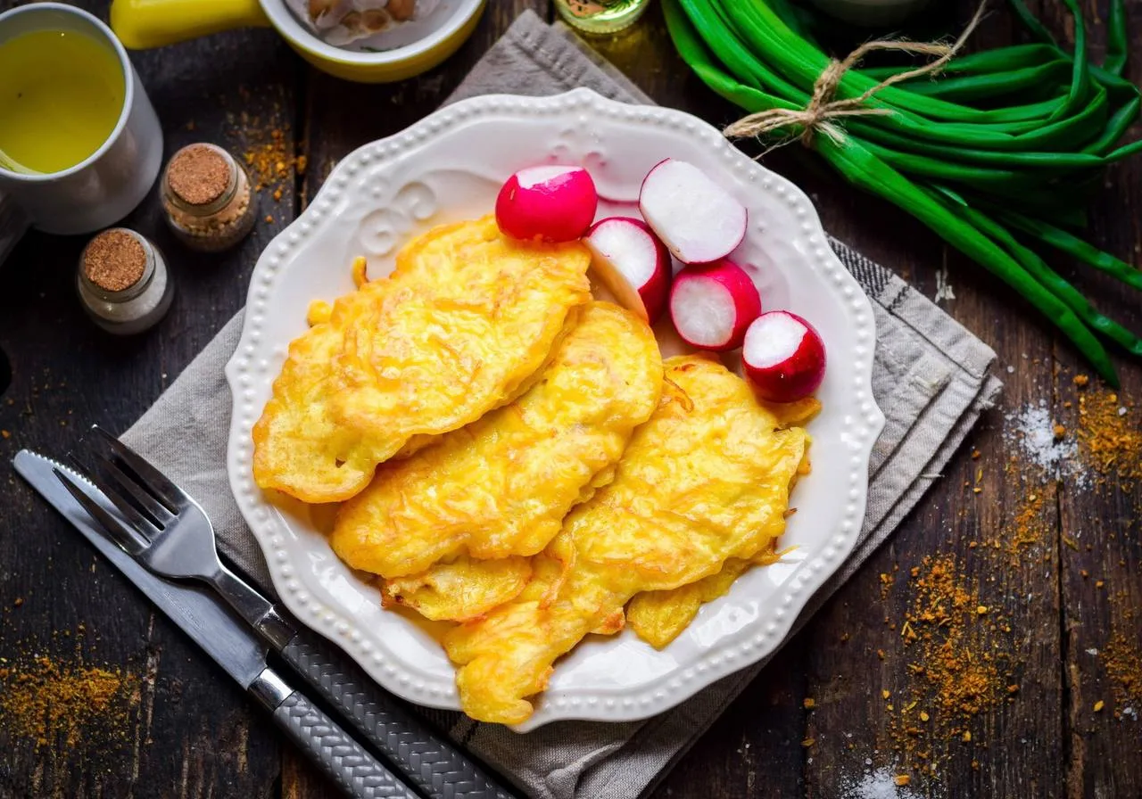 Куриные отбивные в сырном кляре