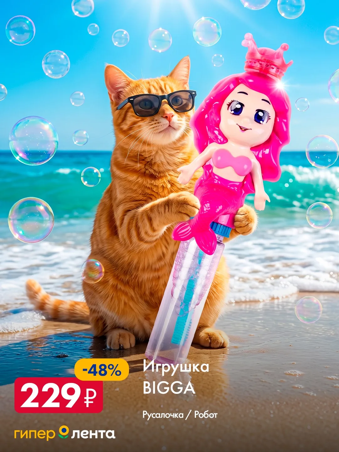 🏖 Собираемся в отпуск с «Гипер Лентой»!
 
Выбираем товары для игр на пляже, пакуем в яркий чемодан 