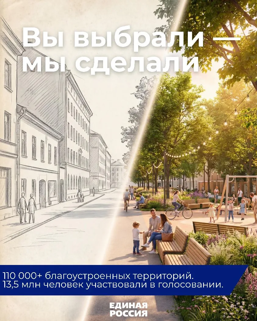 🏙️ Благоустройство и городская среда: результаты работы «Единой России»