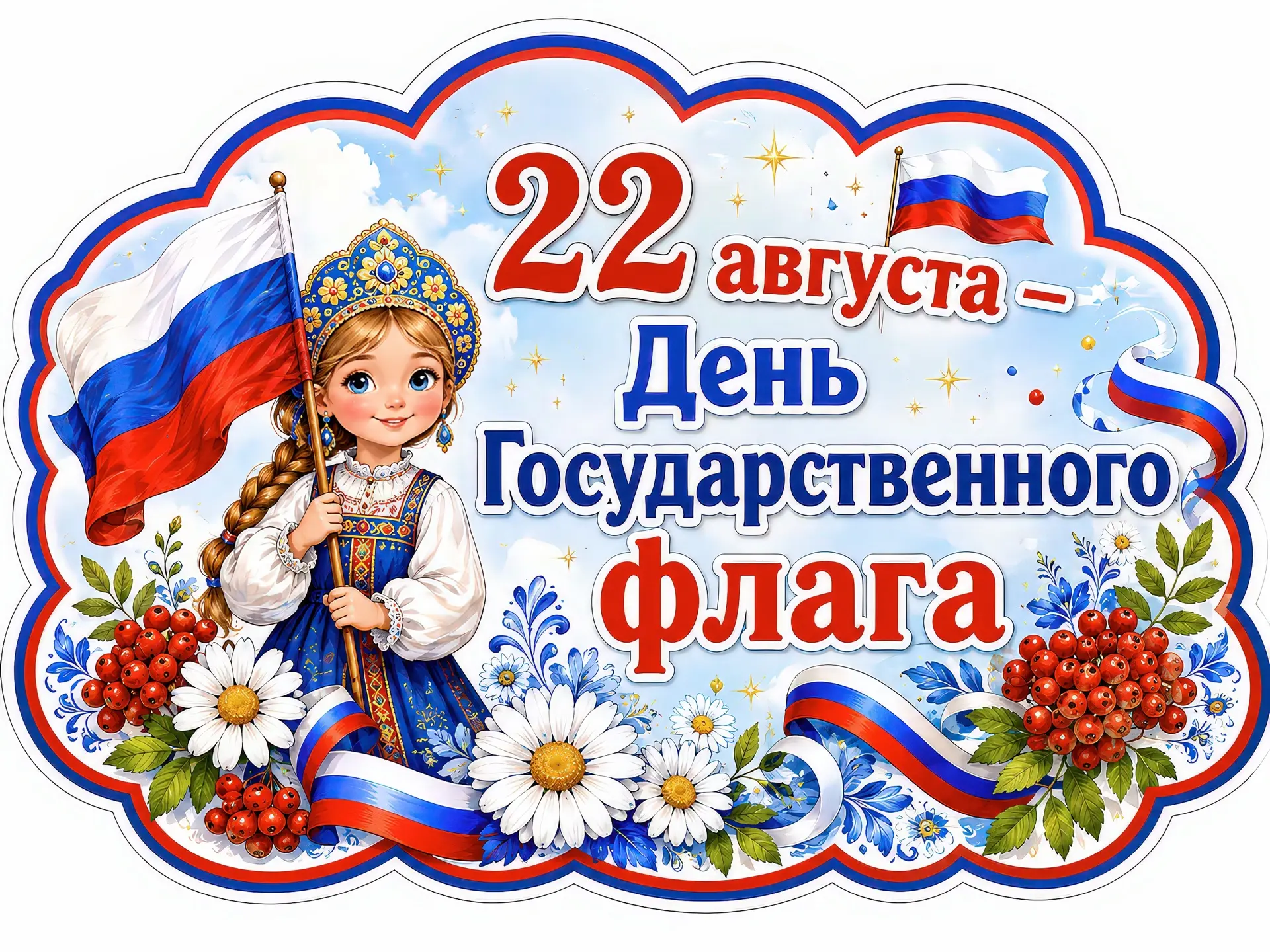 С днём Государственного флага России! Пусть наш триколор всегда гордо реет над великой ...