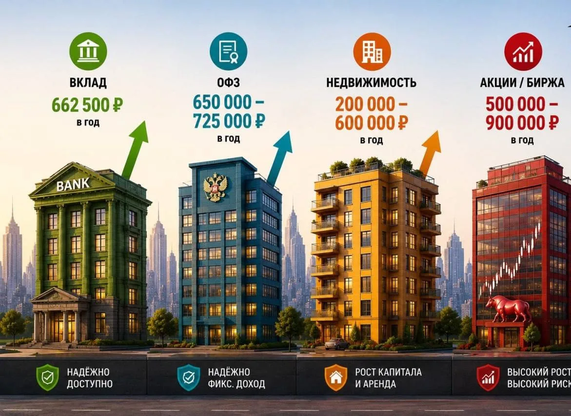 ⚡️Куда вложить 5 млн рублей в 2026 году и сколько можно заработать