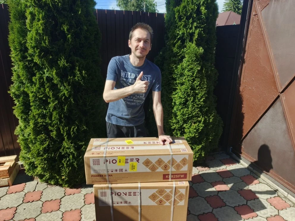 Друзья, а ещё мы рады сообщить, что очередная сплит-система Pioneer Afina доехала до победителя наше