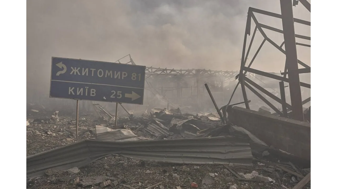 ⚡️🎥 Кадры последствий ночного удара ВС РФ по Киевской области.