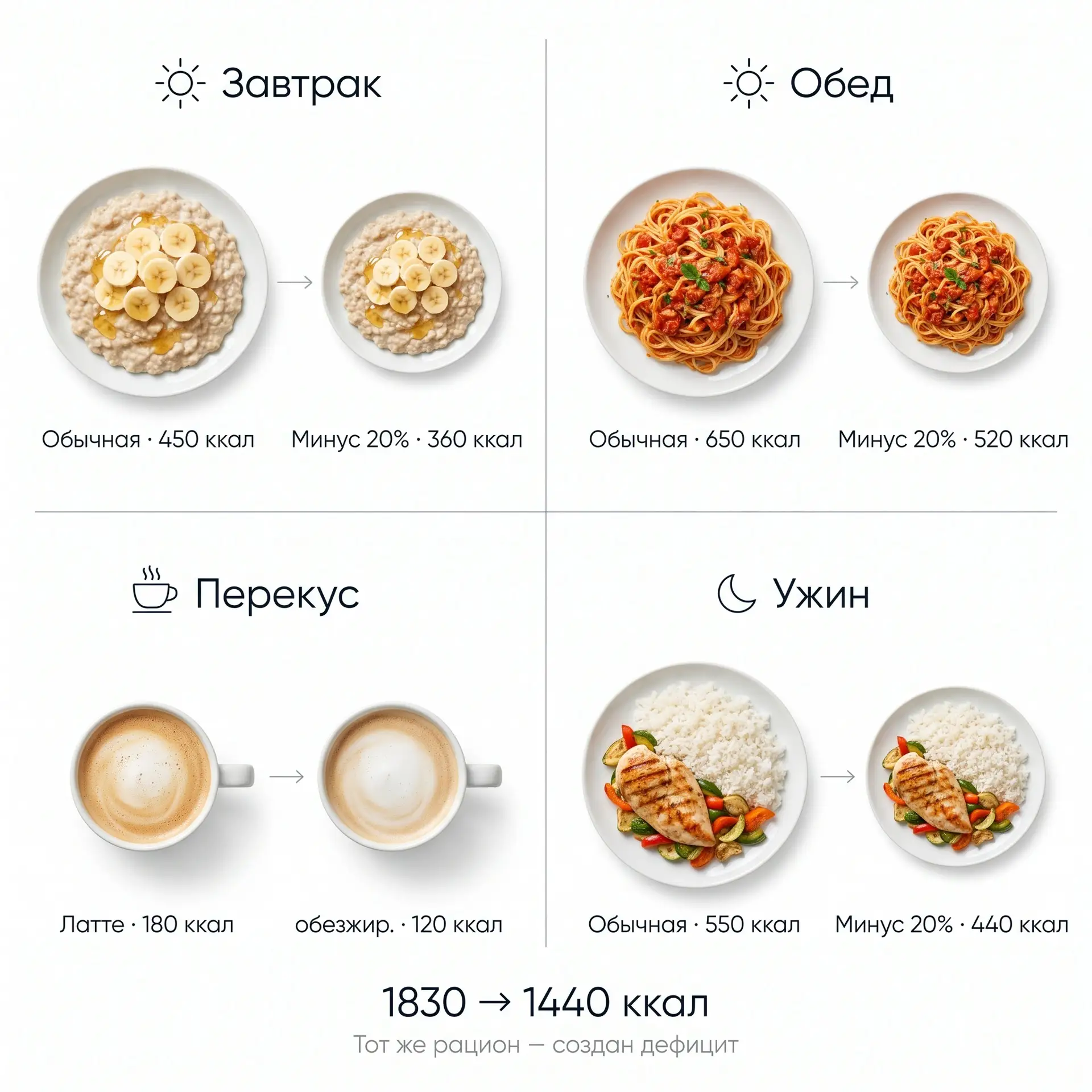 Возможно ли худеть не меняя рацион вообще?