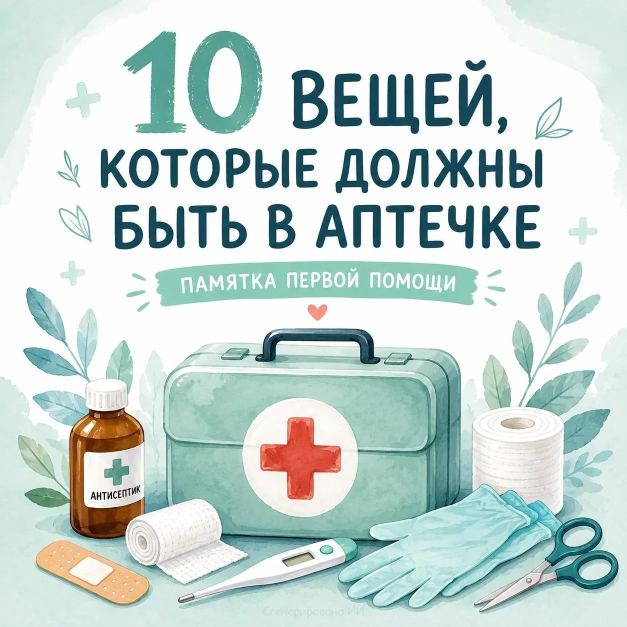Грамотно собранная аптечка — это быстрая помощь в любой экстренной ситуации

Собрали в карточках 10 