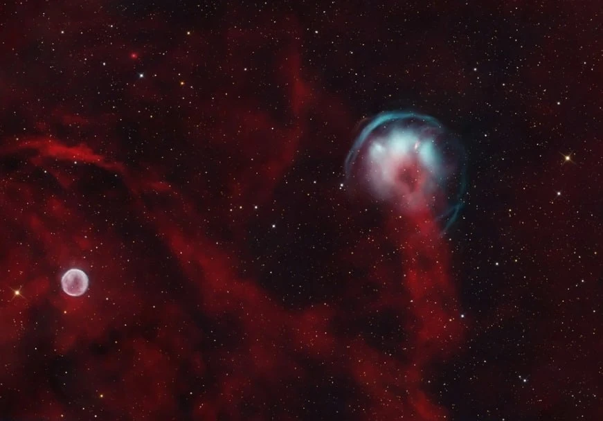 🌌 🔭 Туманности HFG 1 и Abell 6 снял новосибирский астрофотограф Алексей Поляков. Они ...