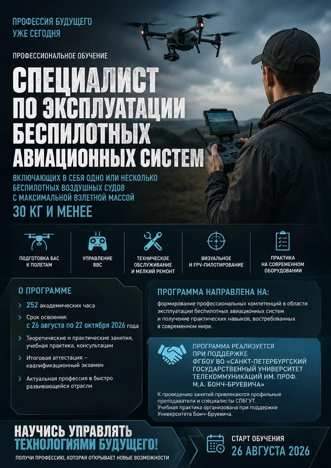 Специалист по эксплуатации беспилотных авиационных систем — освойте новую профессию на ...
