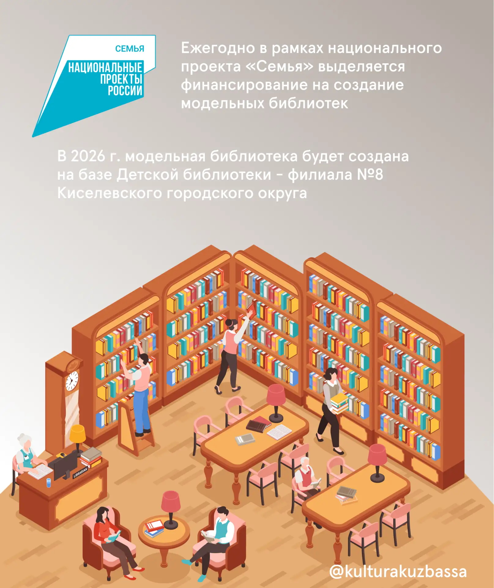 В преддверии Общероссийского дня библиотек собрали в карточках главное о библиотечной системе Кузбас
