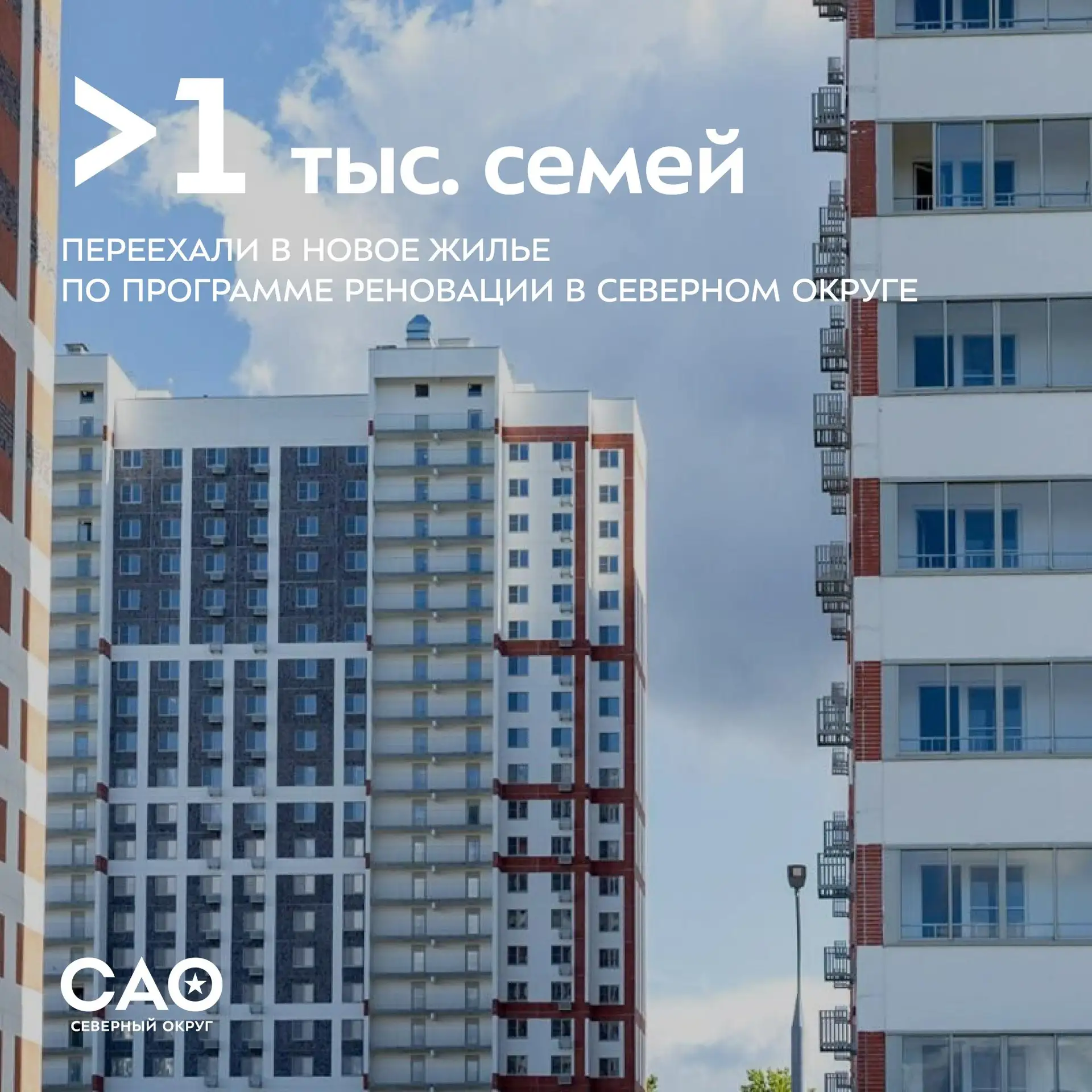 🏠 Более тысячи семей на севере Москвы переехали в новые квартиры по программе реновации с начала го