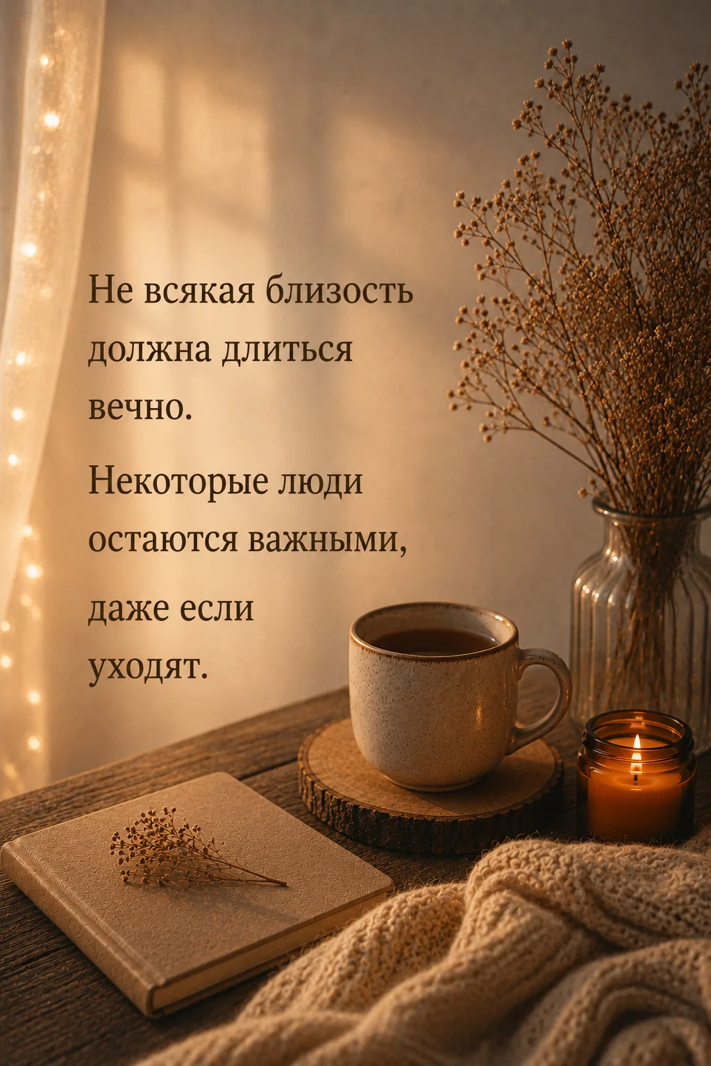 Не всякая близость должна длиться вечно. Некоторые люди остаются важными, даже если ухо...