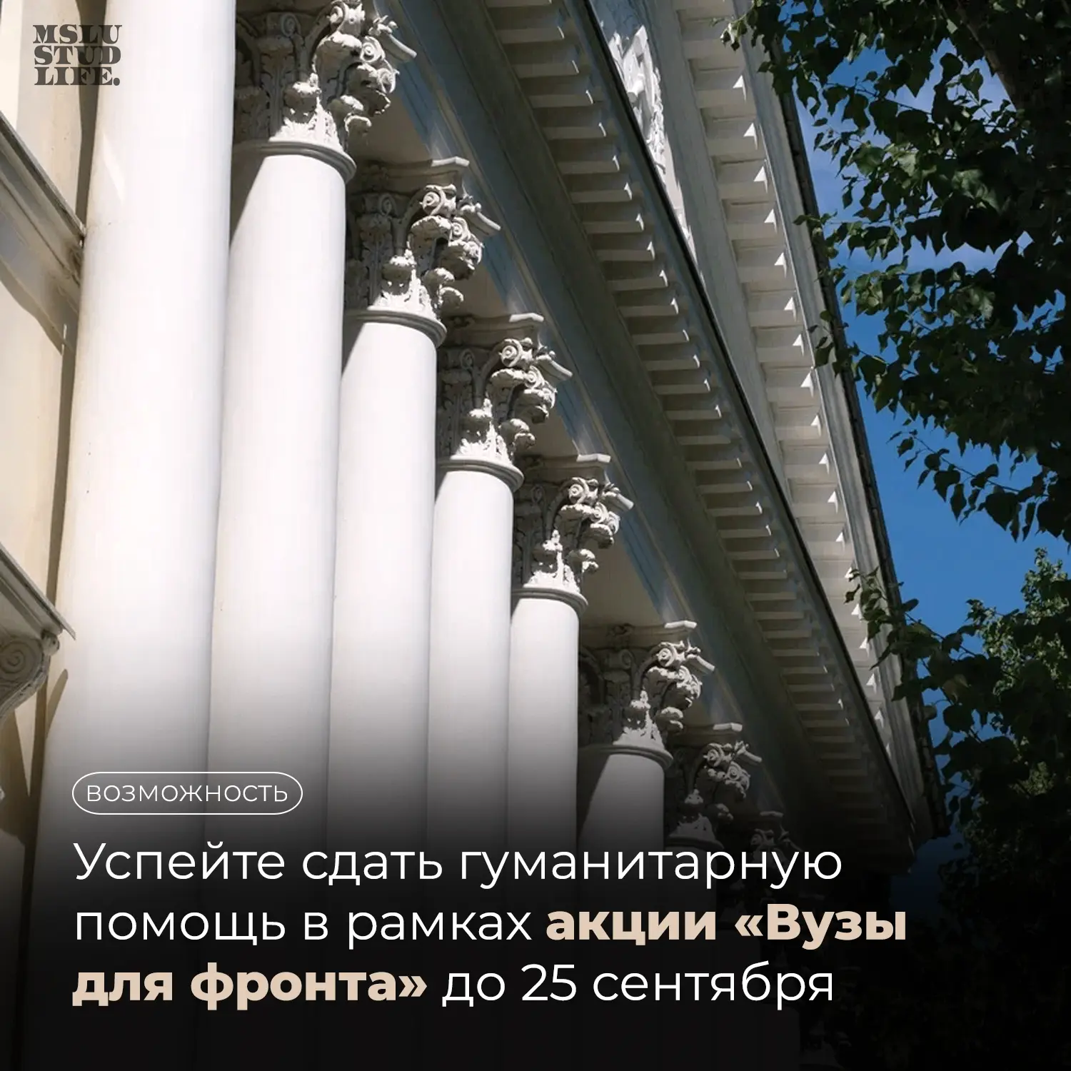 Сбор гуманитарной помощи в рамках акции «Вузы для фронта»