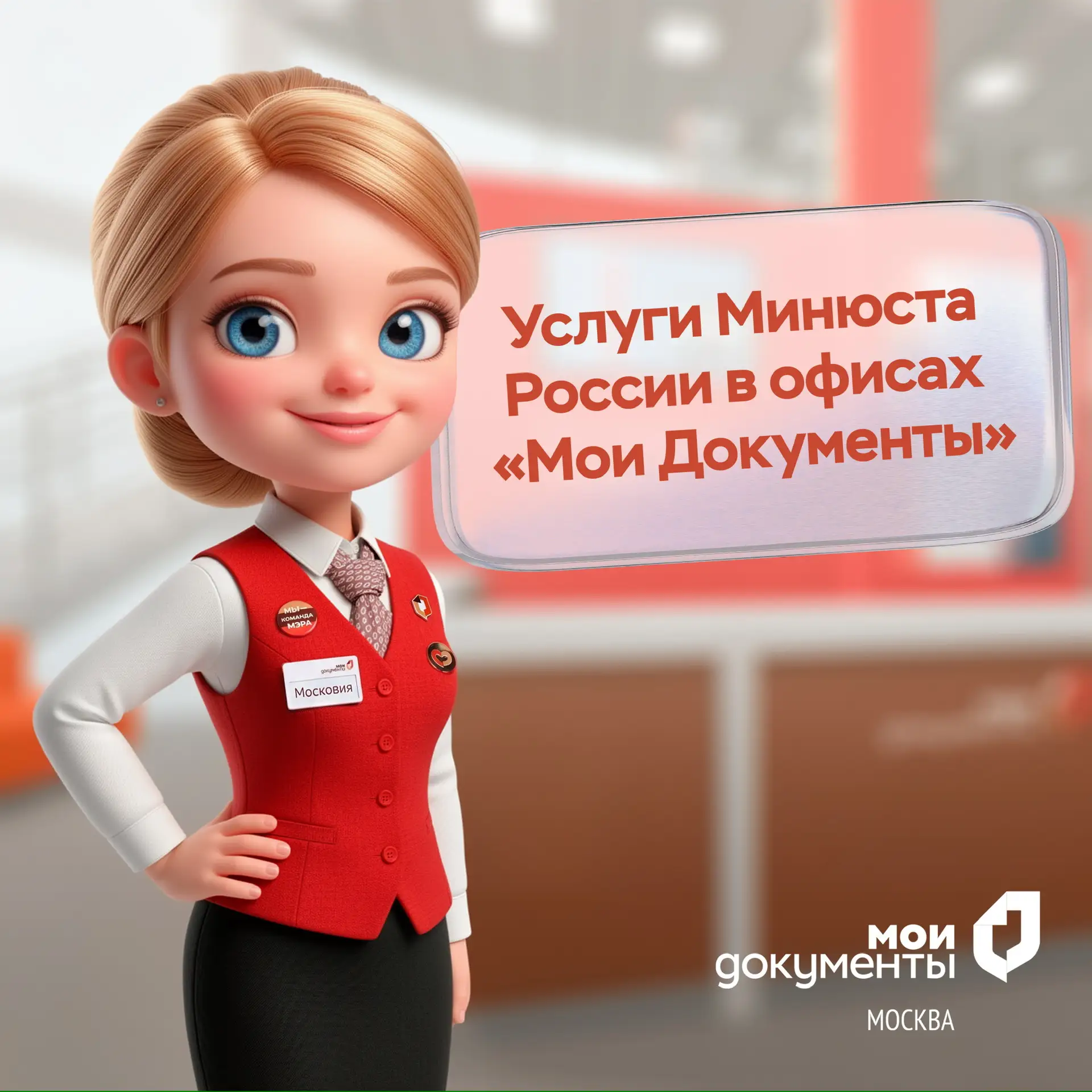 Во флагманских офисах и Дворце госуслуг на ВДНХ можно получить услуги Минюста России и ...