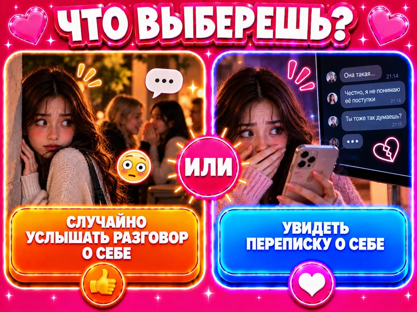 Случайно услышать разговор о себе или увидеть переписку о себе?