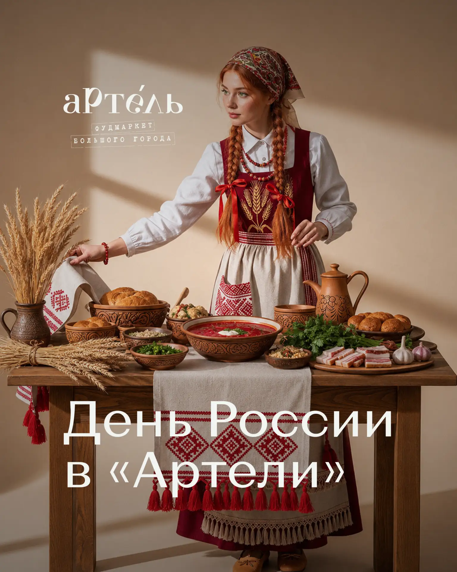 Празднуем День России в фудмаркете «Артель»🇷🇺

Приходите всей семьей вкусно есть и развлекаться!

