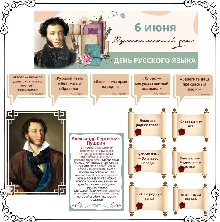 Ежегодно 6 июня – в День Рождения А. С. Пушкина – в России и в мире отмечается День Рус...