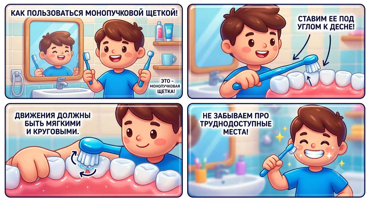 Монопучок идеально дочищает дальние зубы 🦷