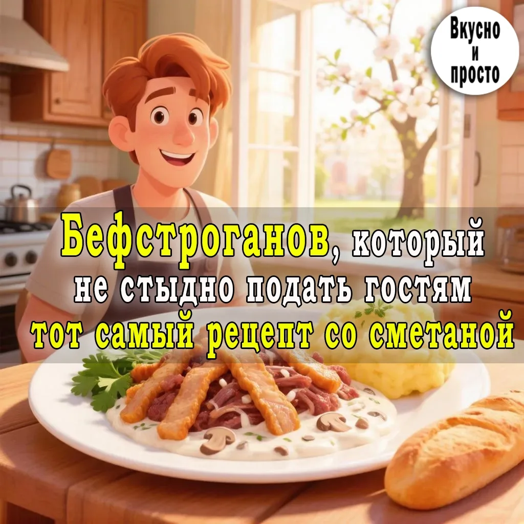 Бефстроганов, который не стыдно подать гостям: тот самый рецепт со сметаной