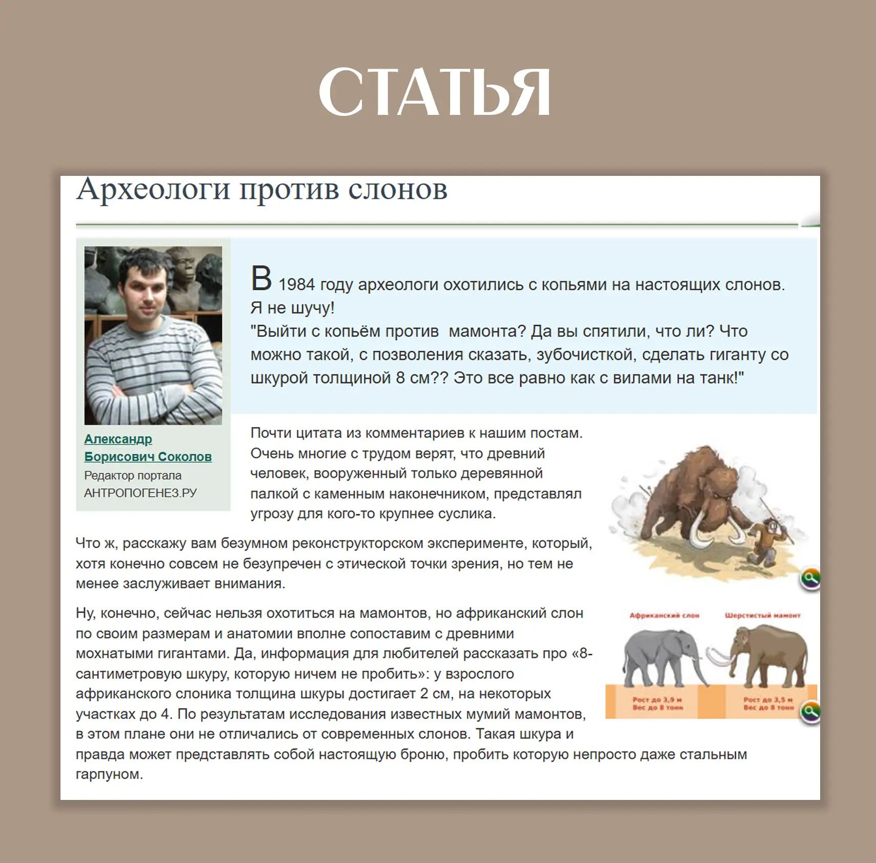 В конце декабря я делала РЕДИЗАЙН СТАТЬИ про археологов.