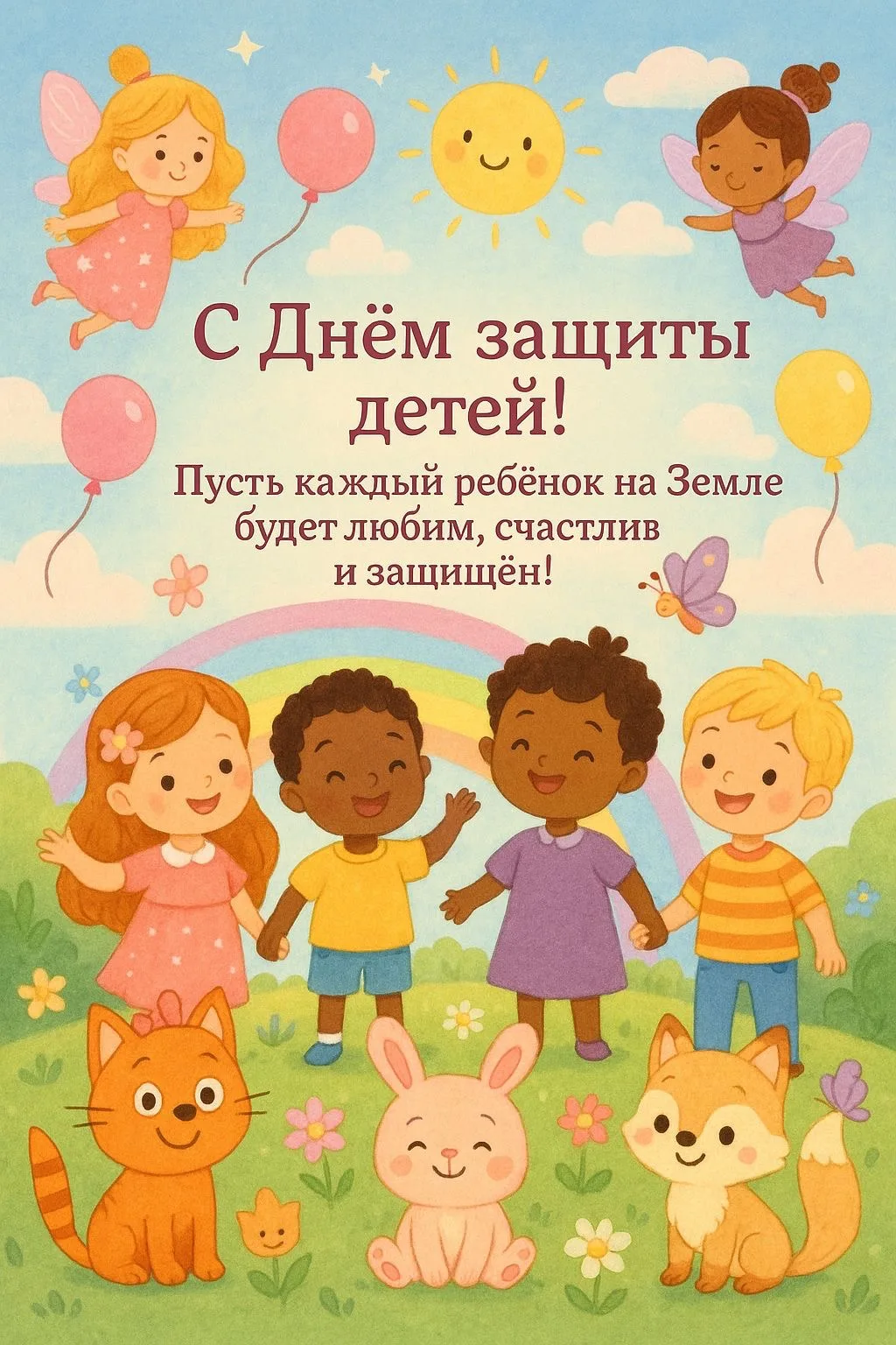 ☀️ Дорогие ученики, родители и коллеги! Поздравляем с Днём защиты детей! ☀️