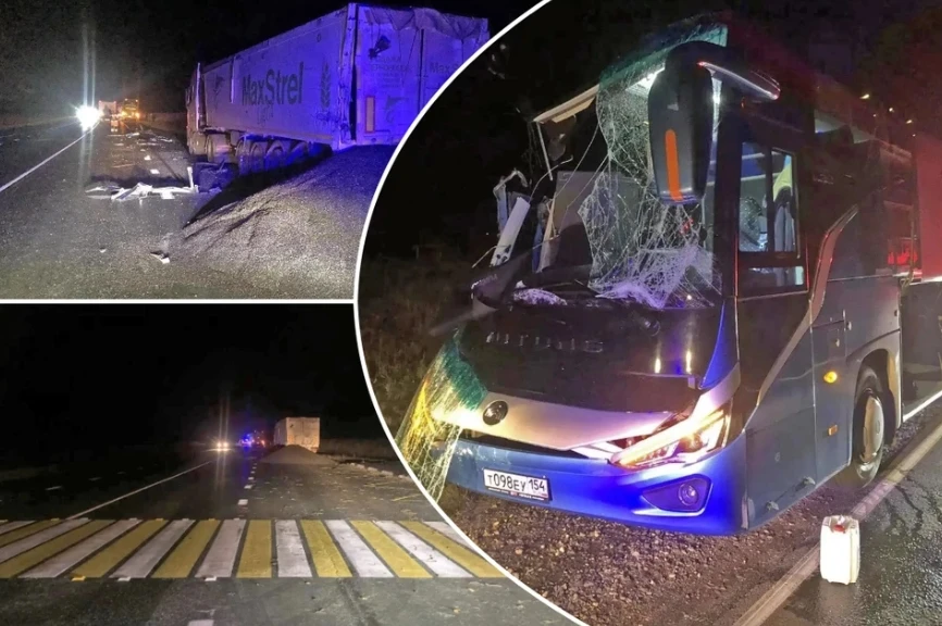 «В салон залетела труба из грузовика»: в ДТП с рейсовым автобусом под Новосибирском пог...