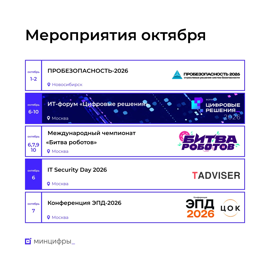 🗓 Обзор мероприятий в октябре, на которые стоит обратить внимание