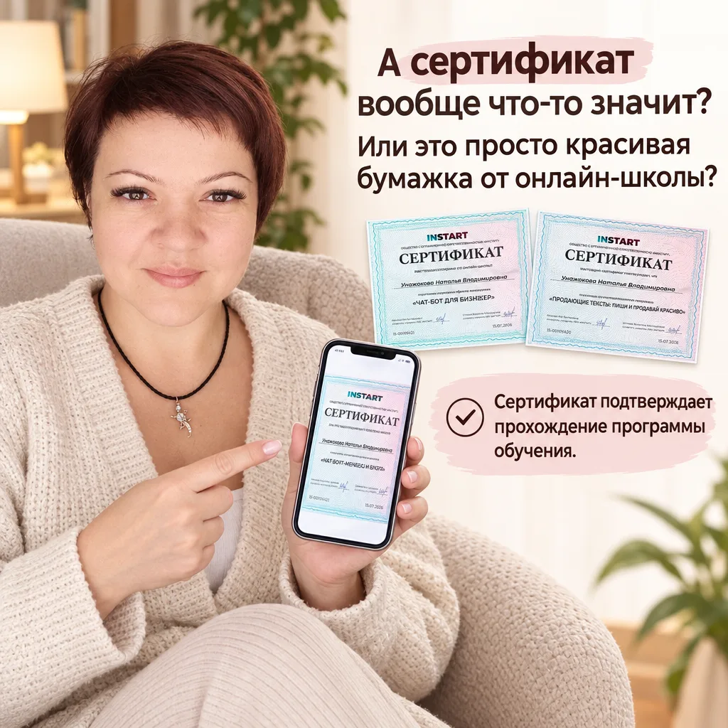 «А сертификат вообще что-то значит? Или это просто красивая бумажка от онлайн-школы?»