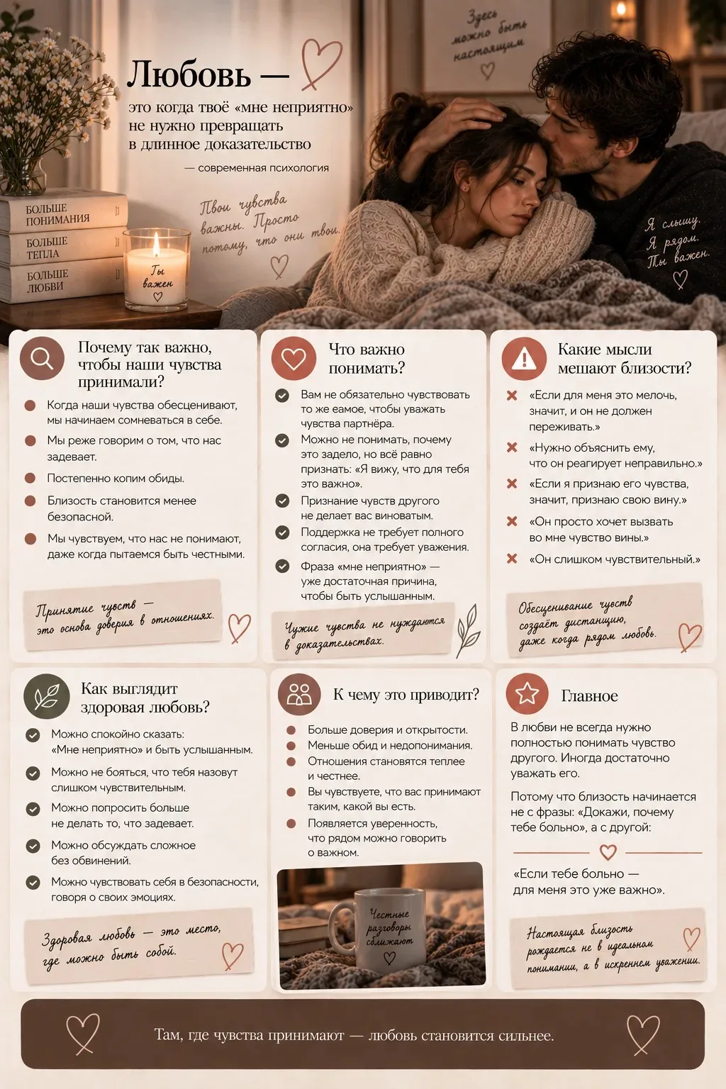 ✨ «Любовь — это когда твоё "мне неприятно" не нужно превращать в длинное доказательство»