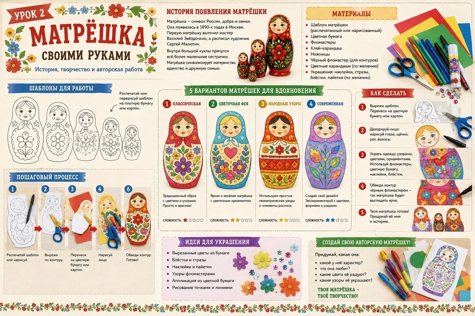 🎨🇷🇺 Сегодня в творческой мастерской нашего лагеря ребята познакомились с одним из са...